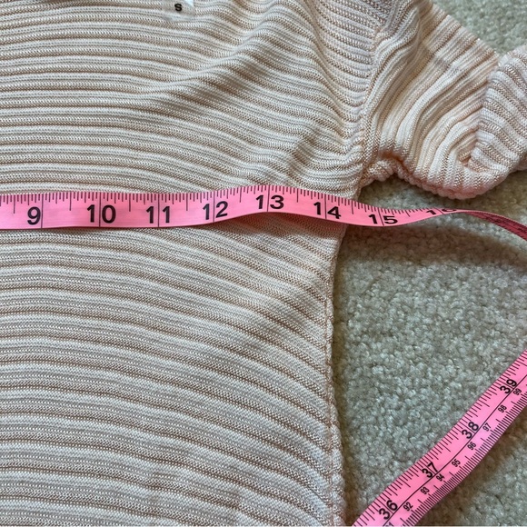 Express Shirt Womens Small Pink Light Longline Tunic Dress Knit Asymmetrical Hem - Picture 7 of 10